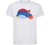 Kids T-shirt Whale and crab pirates White фото