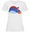 Women's T-shirt Whale and crab pirates White фото