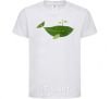 Kids T-shirt A whale of a leaf White фото