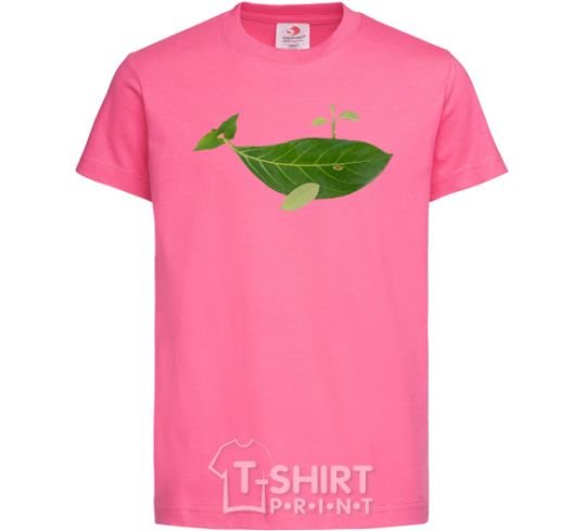 Kids T-shirt A whale of a leaf heliconia фото