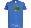 Kids T-shirt A whale of a leaf royal-blue фото