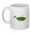 Ceramic mug A whale of a leaf White фото