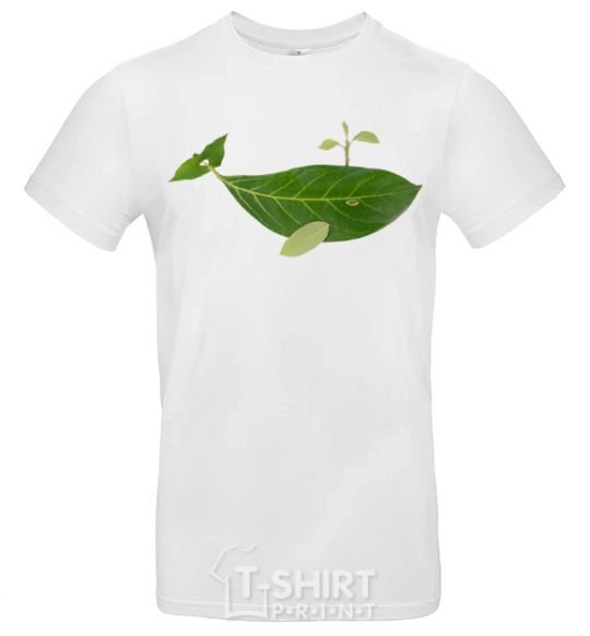 Men's T-Shirt A whale of a leaf White фото