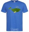 Men's T-Shirt A whale of a leaf royal-blue фото