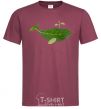 Men's T-Shirt A whale of a leaf burgundy фото