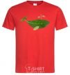 Men's T-Shirt A whale of a leaf red фото