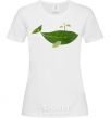 Женская футболка Кит из листиков Белый фото