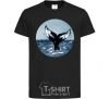 Kids T-shirt Whale tail circle black фото