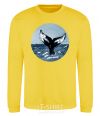 Sweatshirt Whale tail circle yellow фото