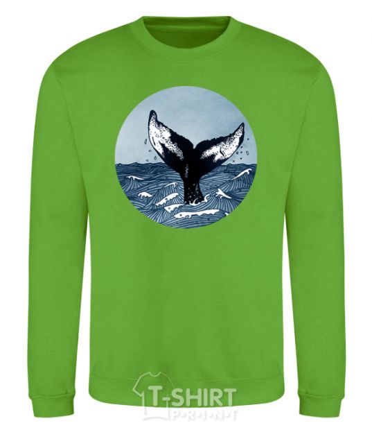 Sweatshirt Whale tail circle orchid-green фото