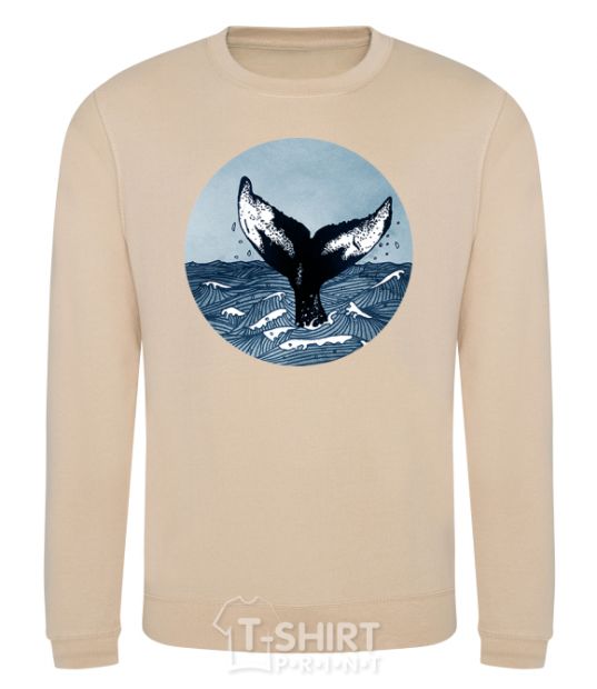 Sweatshirt Whale tail circle sand фото