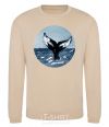 Sweatshirt Whale tail circle sand фото