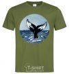 Men's T-Shirt Whale tail circle millennial-khaki фото