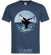 Men's T-Shirt Whale tail circle navy-blue фото