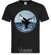 Men's T-Shirt Whale tail circle black фото