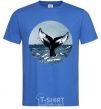 Men's T-Shirt Whale tail circle royal-blue фото