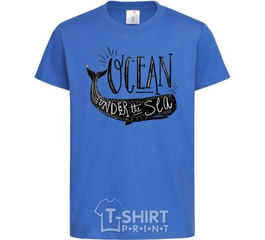 Kids T-shirt Under the sea royal-blue фото