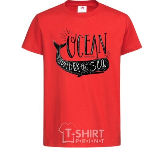 Kids T-shirt Under the sea red фото