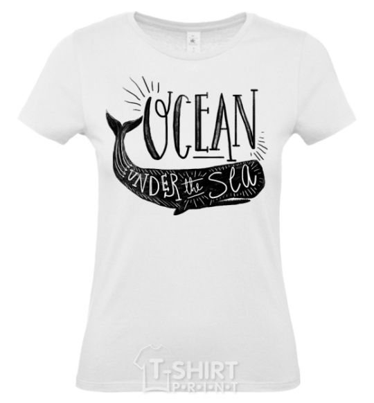 Women's T-shirt Under the sea White фото