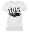 Women's T-shirt Under the sea White фото