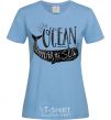 Women's T-shirt Under the sea sky-blue фото