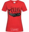 Women's T-shirt Under the sea red фото