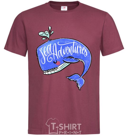 Мужская футболка Sea adventures Бордовый фото
