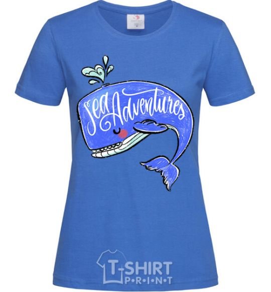 Женская футболка Sea adventures Ярко-синий фото