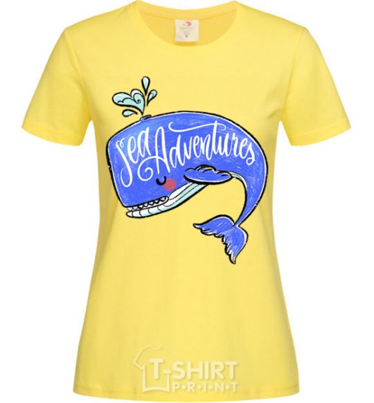 Женская футболка Sea adventures Лимонный фото
