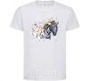 Kids T-shirt Zebra spray paint White фото