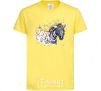 Kids T-shirt Zebra spray paint cornsilk фото