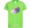 Kids T-shirt Zebra spray paint orchid-green фото