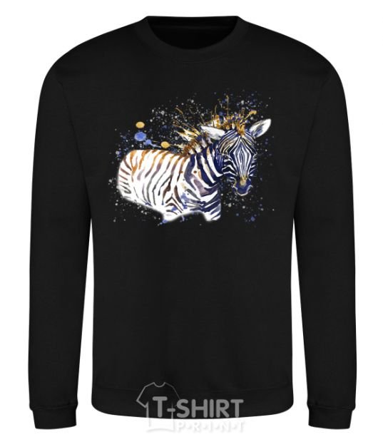 Sweatshirt Zebra spray paint black фото