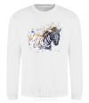 Sweatshirt Zebra spray paint White фото