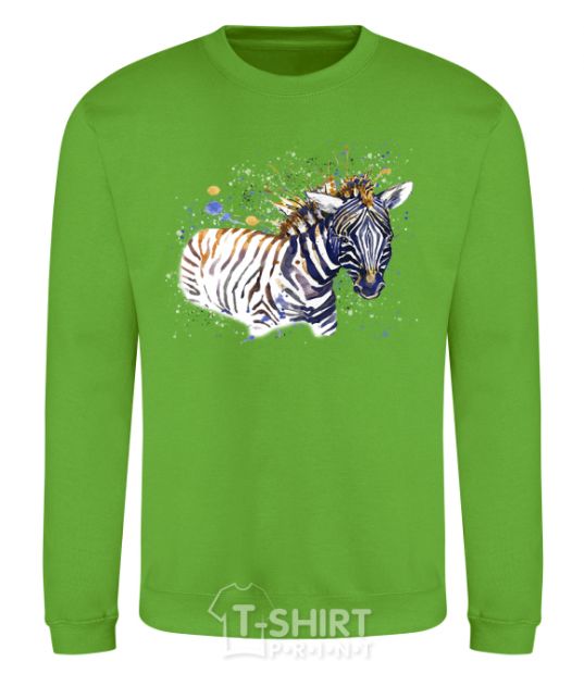 Sweatshirt Zebra spray paint orchid-green фото