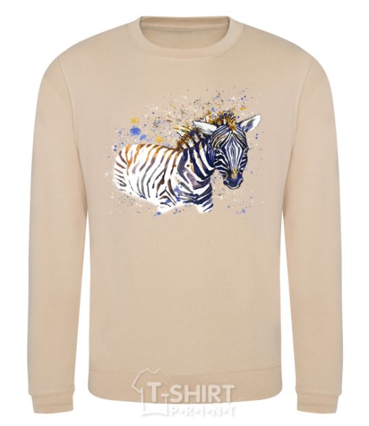 Sweatshirt Zebra spray paint sand фото