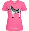 Women's T-shirt Zebra with black outline heliconia фото