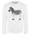 Sweatshirt Zebra with black outline White фото