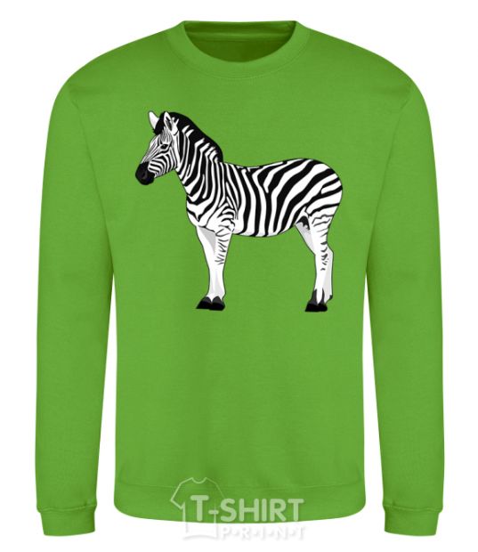 Sweatshirt Zebra with black outline orchid-green фото