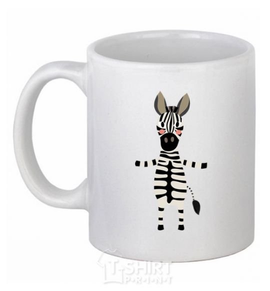 Ceramic mug Zebra hugs White фото