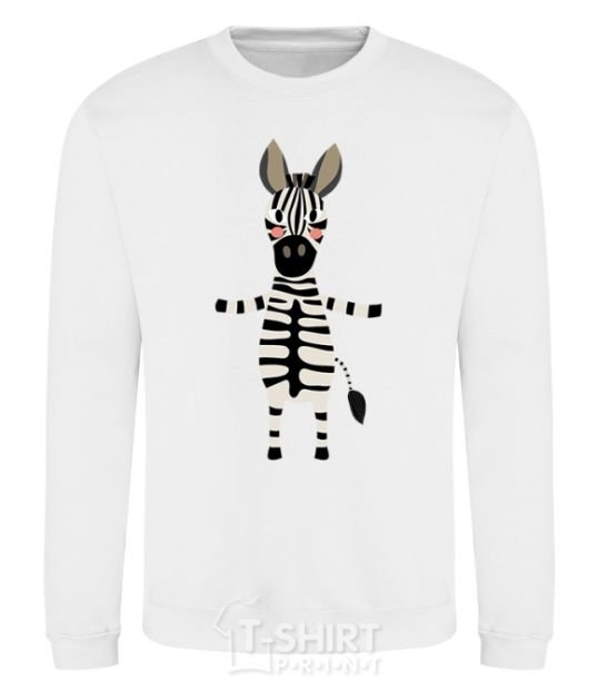 Sweatshirt Zebra hugs White фото