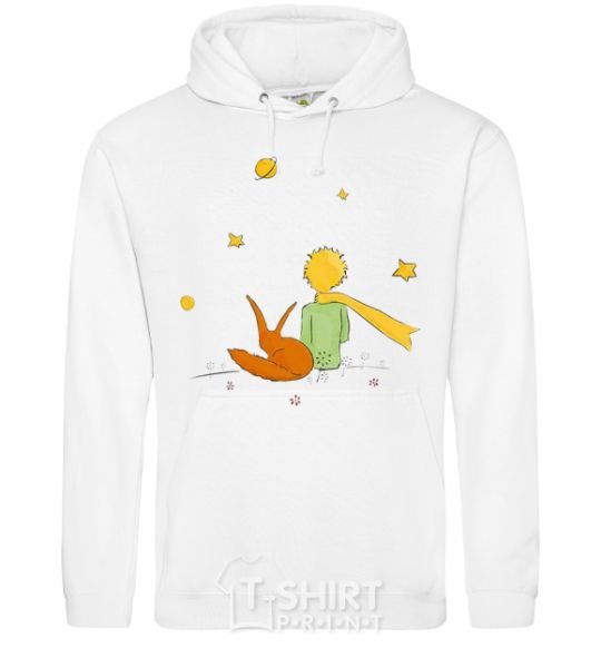 Men`s hoodie The Little Prince White фото