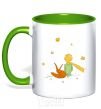 Mug with a colored handle The Little Prince kelly-green фото