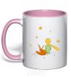 Mug with a colored handle The Little Prince light-pink фото