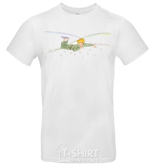 Men's T-Shirt The little prince is lying White фото