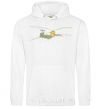 Men`s hoodie The little prince is lying White фото