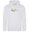 Men`s hoodie The little prince is lying sport-grey фото