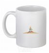 Ceramic mug The little prince is watering a flower White фото