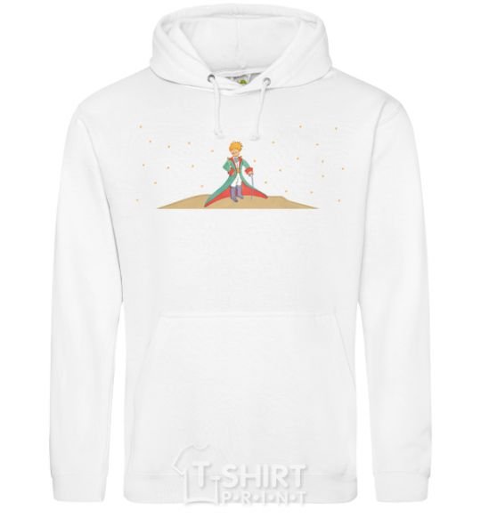 Men`s hoodie The little prince is watering a flower White фото