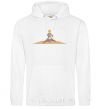 Men`s hoodie The little prince is watering a flower White фото